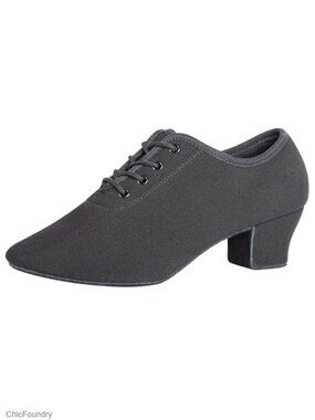 Lace Up Ballroom Dance Shoes Suede Sole Oxford Latin Practice